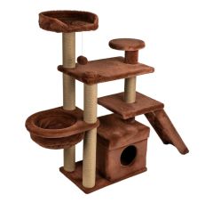 Dubex 55x160x124 cm Kedi Oyun Evi ve Tırmalama Platformu Tarçın