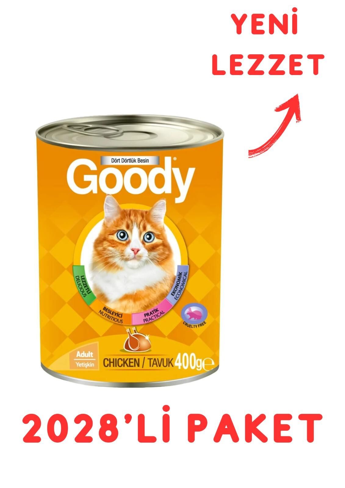 Goody Tavuklu Yetişkin Kedi Konservesi 400 Gr - 2028'Li Paket (1 PALET)