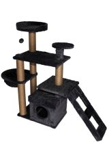 Dubex 55x160x124 cm Kedi Oyun Evi ve Tırmalama Platformu Gri