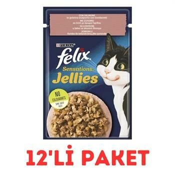 Felix Sensation Somonlu Karidesli Jel Pouch Kedi 85gr 12'Li Paket