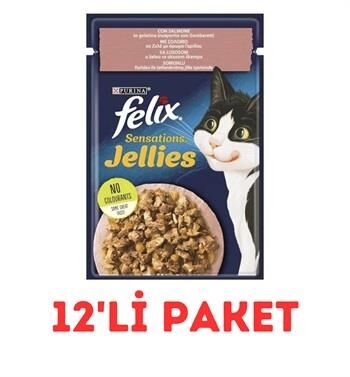 Felix Sensation Somonlu Karidesli Jel Pouch Kedi 85gr 12'Li Paket