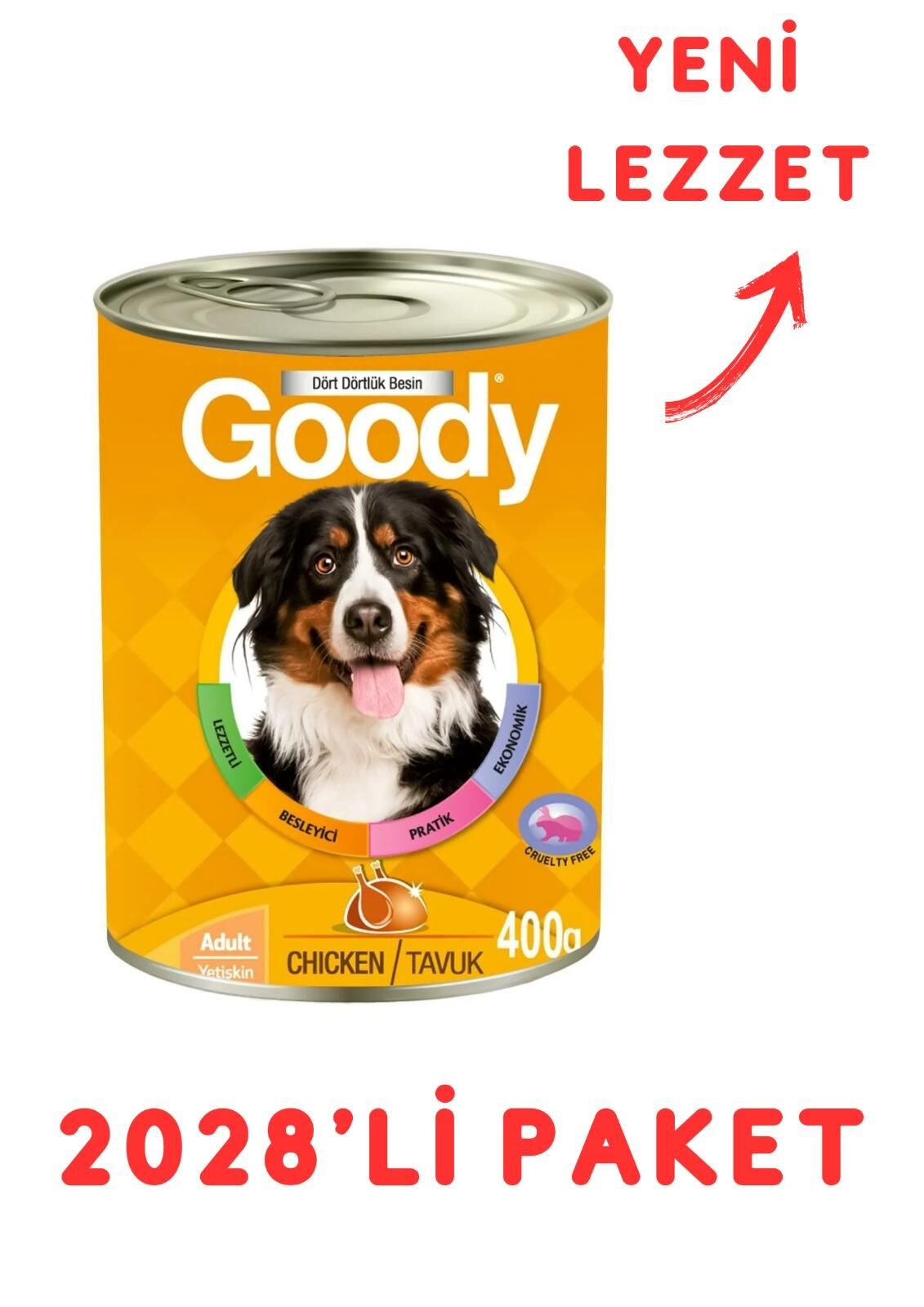 Goody Tavuklu Yetişkin Köpek Konservesi 400 Gr - 2028'Li Paket (1 PALET)