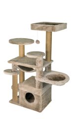 Dubex 65x108x129 cm Kedi Oyun Evi ve Tırmalama Platformu Bej