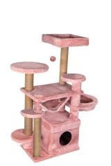 Dubex 65x108x129 cm Kedi Oyun Evi ve Tırmalama Platformu Pembe