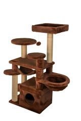 Dubex 65x108x129 cm Kedi Oyun Evi ve Tırmalama Platformu Tarçın