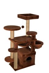 Dubex 65x108x129 cm Kedi Oyun Evi ve Tırmalama Platformu Tarçın