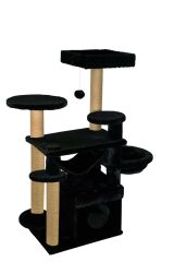 Dubex 65x108x129 cm Kedi Oyun Evi ve Tırmalama Platformu Siyah