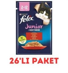 Felix Sığır Etli Yavru Kedi Yaş Maması Pounch 85 Gr 26'Lı Paket