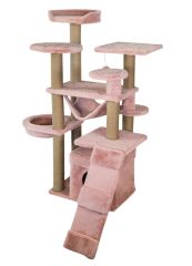 Dubex 122x108x144 cm Kedi Oyun Evi ve Tırmalama Platformu Pembe