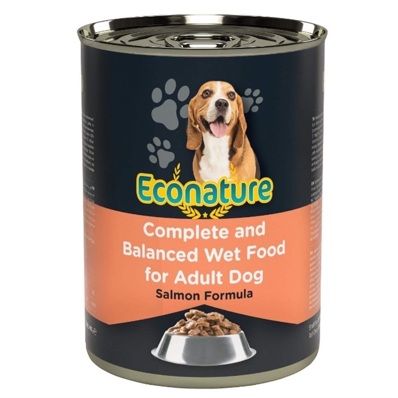 Econature Somonlu Yetişkin Köpek Konservesi 400 Gr
