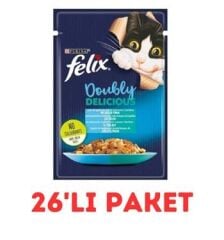 Felix Çifte Lezzet Somon Ve Sardalyalı Yaş Kedi Maması 85 Gr 26'Lı Paket