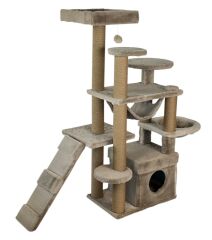 Dubex 55x160x124 cm Kedi Oyun Evi ve Tırmalama Platformu Bej