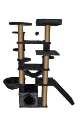 Dubex 55x160x173 cm Kedi Oyun Evi ve Tırmalama Platformu Gri