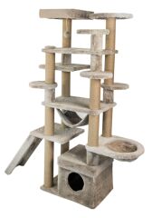 Dubex 55x160x173 cm Kedi Oyun Evi ve Tırmalama Platformu Bej