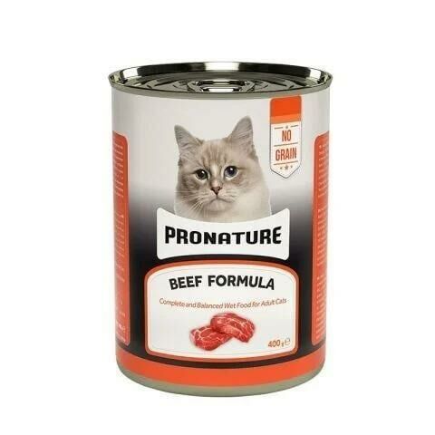 Pronature Tahılsız Sığır Etli Ezme Yetişkin Kedi Konservesi 400 Gr