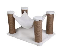 Dubex 39x59x34 cm Kedi Hamağı ve Tırmalama Platformu Beyaz