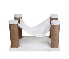 Dubex 39x59x34 cm Kedi Hamağı ve Tırmalama Platformu Beyaz