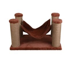 Dubex 39x59x34 cm Kedi Hamağı ve Tırmalama Platformu Tarçın