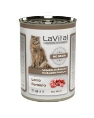 Lavital Tahılsız Kuzu Etli Yetişkin Kedi Konservesi 400 Gr