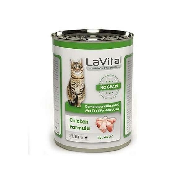Lavital Tahılsız Tavuk Etli Yetişkin Kedi Konservesi 400 Gr