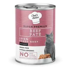 Chefs Choice Pate Beef Biftekli Tahılsız Ezme Kedi Yaş Maması 400 Gr
