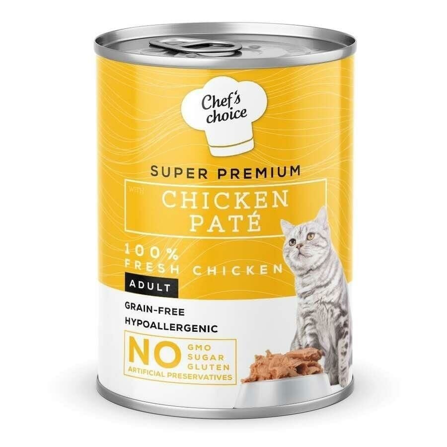 Chefs Choice Pate Chicken Tavuklu Tahılsız Ezme Kedi Yaş Maması 400 Gr
