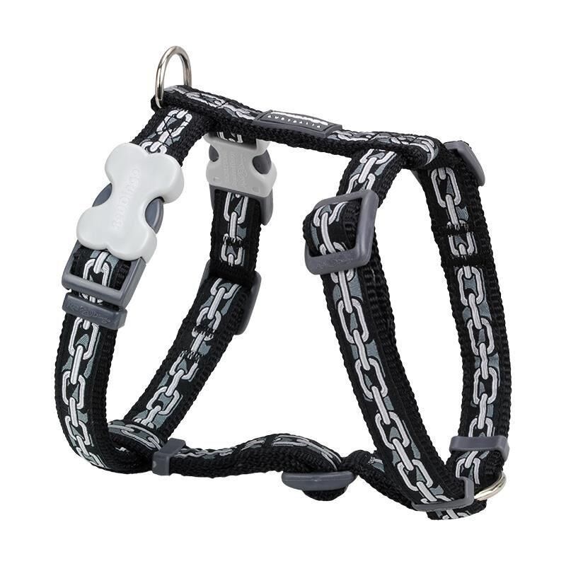 Reddingo Zincir Desenli Göğüs Tasması Siyah - 20 mm (M)