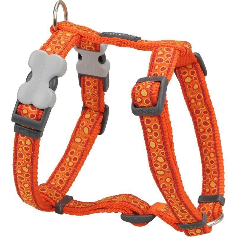 Reddingo Bedrock Desenli Göğüs Tasması Turuncu - 12 mm (Xs)