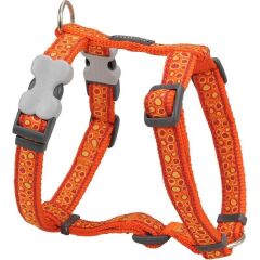 Reddingo Bedrock Desenli Göğüs Tasması Turuncu - 12 mm (Xs)