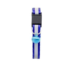 PetTagArt Güvenlik Kilitli Reflektörlü Ayarlanabilir Lacivert Kedi Boyun Tasması 22-30 cm
