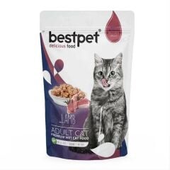 BestPet Jelly Pouch Kuzu Etli Yetişkin Kedi Konservesi 85 Gr