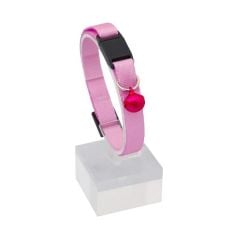 PetTagArt Güvenlik Kilitli  Ayarlanabilir Pembe Kedi Boyun Tasması 22-30 cm