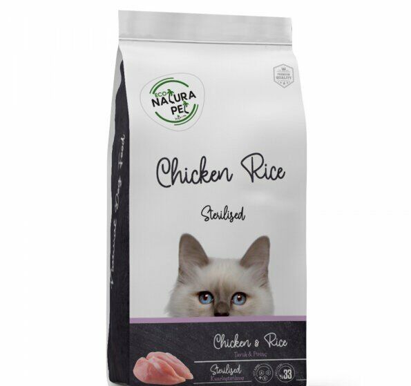 Eco Natura Pet Tavuk _ Pirinçli Kısırlaştırılmış Kedi Maması 15 Kg
