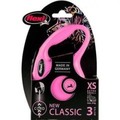 Flexi New Classic İpli Xsmall Otomatik Gezdirme 3 M Pembe