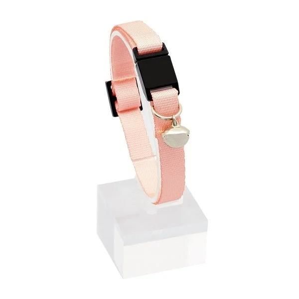 PetTagArt Güvenlik Kilitli  Ayarlanabilir Somon Rengi Kedi Boyun Tasması 22-30 cm