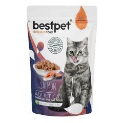 BestPet Jelly Pouch Somonlu Yetişkin Kedi Konservesi 85 Gr