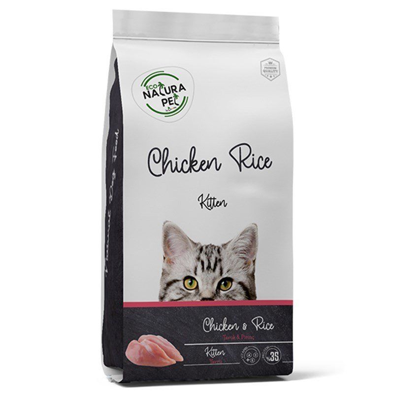Eco Natura Pet Tavuk _ Pirinçli Yavru Kedi Maması 1,5 Kg