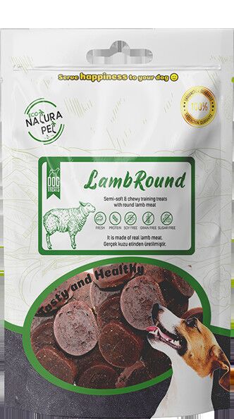Eco Natura Pet Lamb Round Yumuşak Kuzu Etli Yuvarlak Köpek Ödülü 100Gr