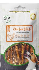 Eco Natura Pet Chicken Sticks - Tavuk Sargılı Kemik Köpek Ödülü 90 Gr