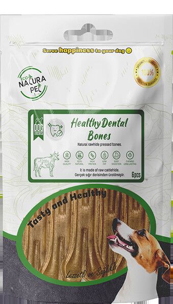 Eco Natura Pet Healty Dental Bones Natural Pres Kemik 8Cm 6Lı 120Gr