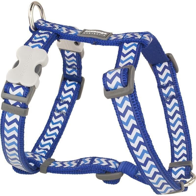 Reddingo Reflektörlü Ziggy Desenli Göğüs Tasması 20 mm (M) - Lacivert