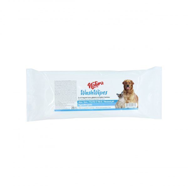 Natura Washwipes Evcil Hayvan Temizleme Havlusu 25Li