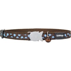 Reddingo Kahverengi Üzerine Mavi Benekli Kedi Boyun Tasması 12mm / 20-32 cmf