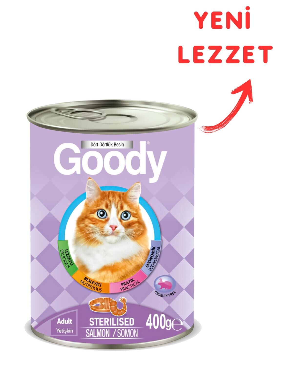 Goody Kısırlaştırılmış Somonlu Yetişkin Kedi Konservesi 400 Gr