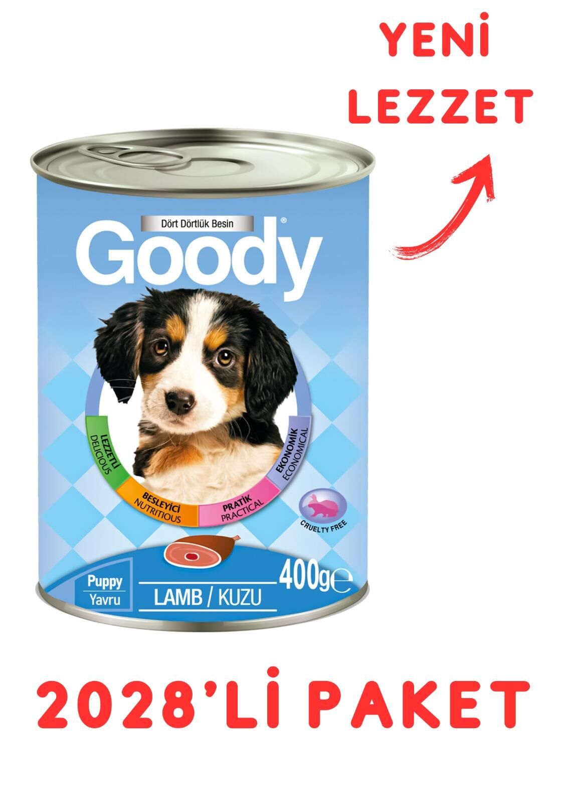 Goody Kuzu Etli Yavru Köpek Konservesi 400 Gr - 2028'Li Paket (1 PALET)