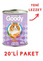 Goody Kısırlaştırılmış Somonlu Yetişkin Kedi Konservesi 400 Gr - 20'Li Paket