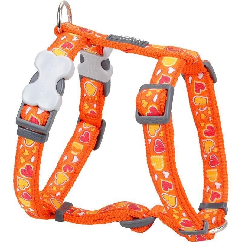 Reddingo Breezy Love Desenli Göğüs Tasması Turuncu - 12 mm (Xs)