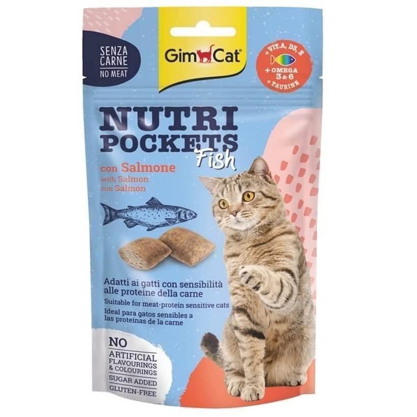GimCat Nutri Pockets Somon Balıklı Kedi Ödül Maması 60 Gr