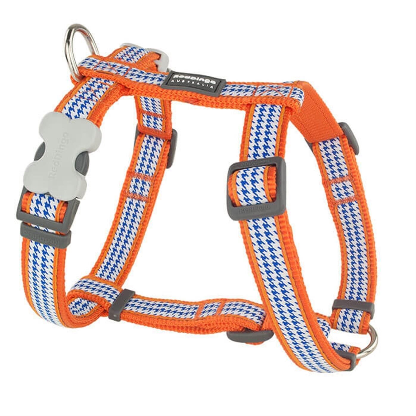 Reddingo Fang It Desenli Köpek Göğüs Tasması Turuncu - 25 mm (L)