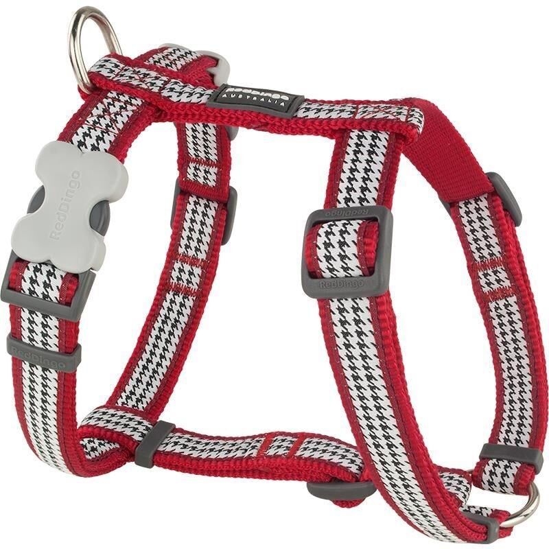Reddingo Fang It Desenli Köpek Göğüs Tasması Kırmızı - 25 mm (L)